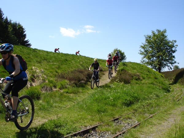 Mountainbiken Harz, Froehlich-Harz, Bad Grund, Tour mit der Laufgruppe